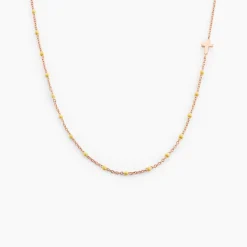 Collier Mimosa Argent Rose