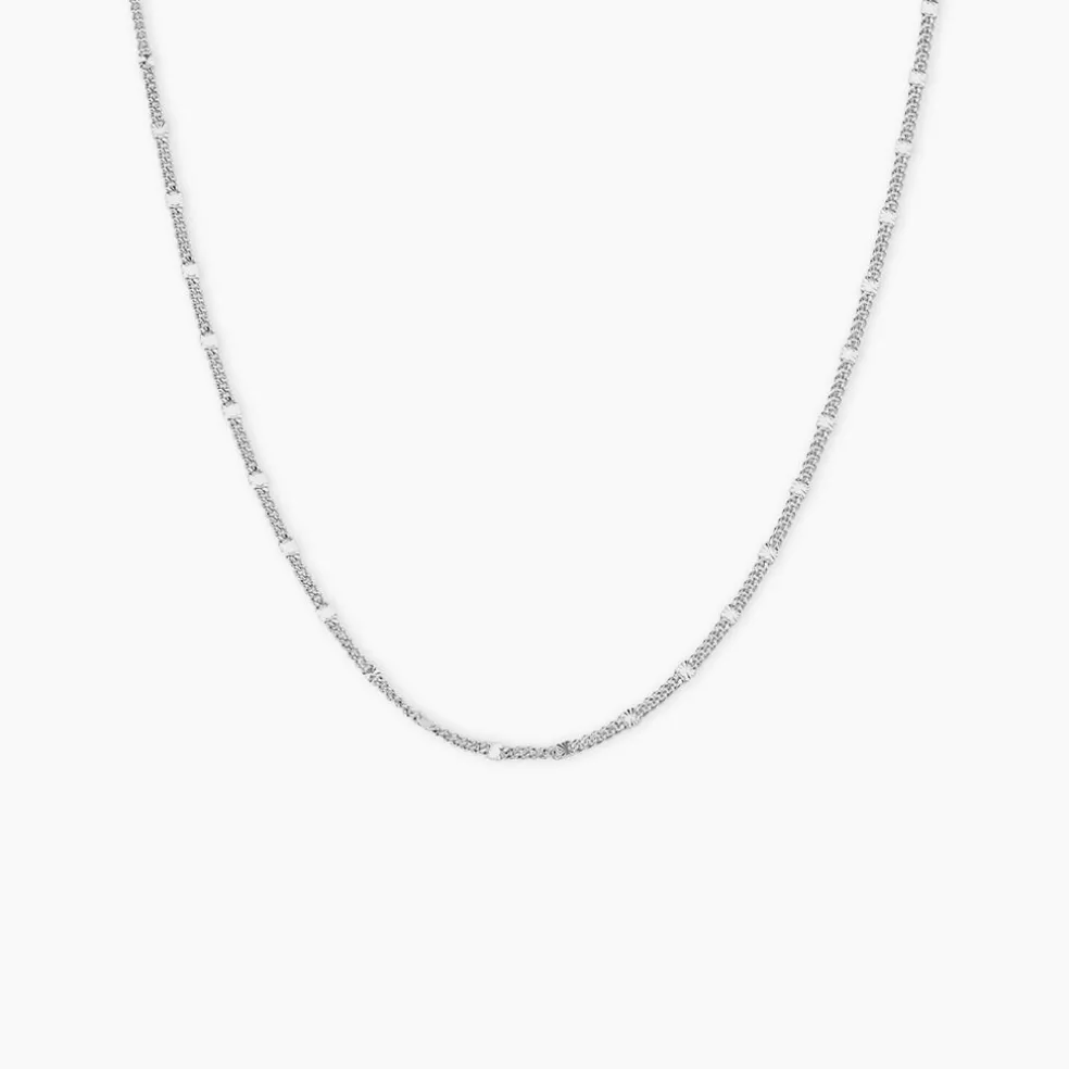 Collier Mindie Argent Blanc