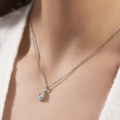 Collier Mélie Argent Blanc Oxyde De Zirconium