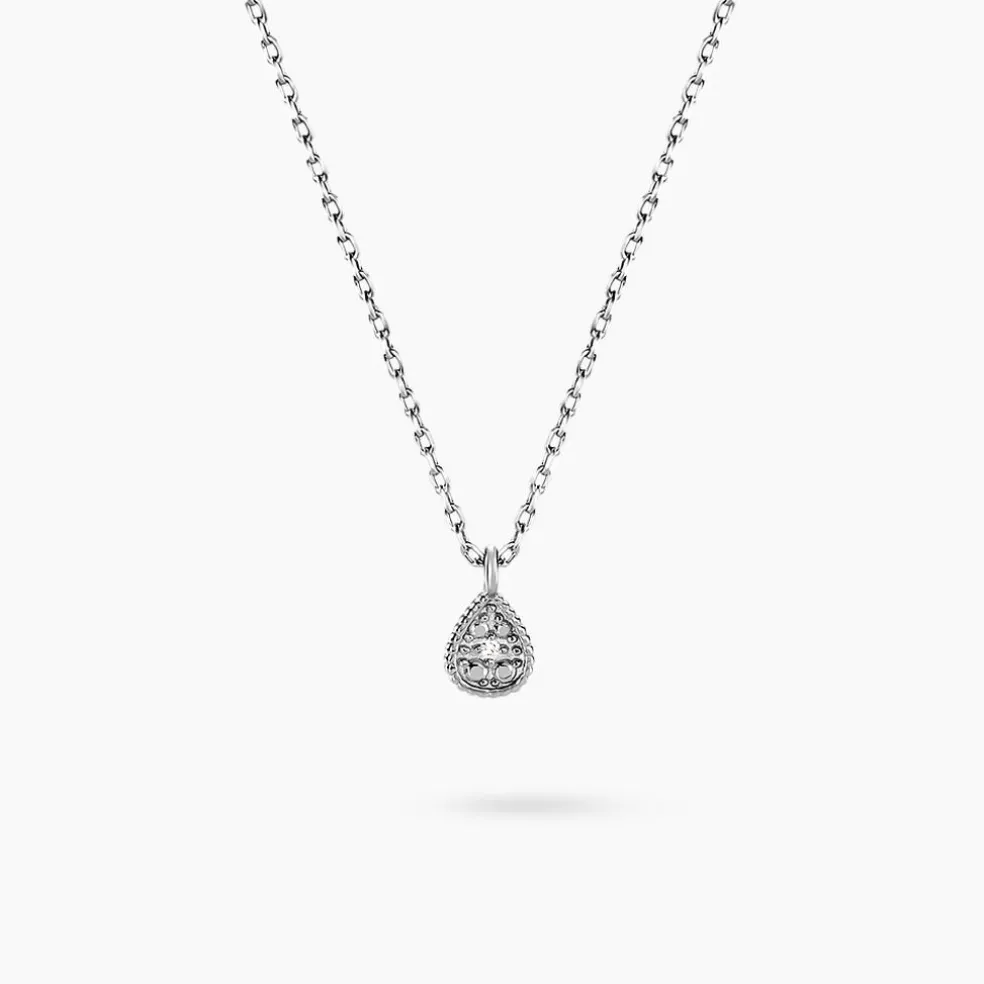 Collier Mon 1er Diamant Or Blanc Diamant