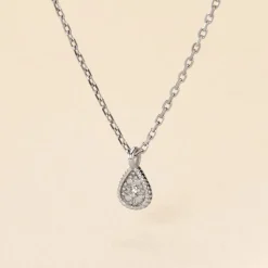 Collier Mon 1er Diamant Or Blanc Diamant