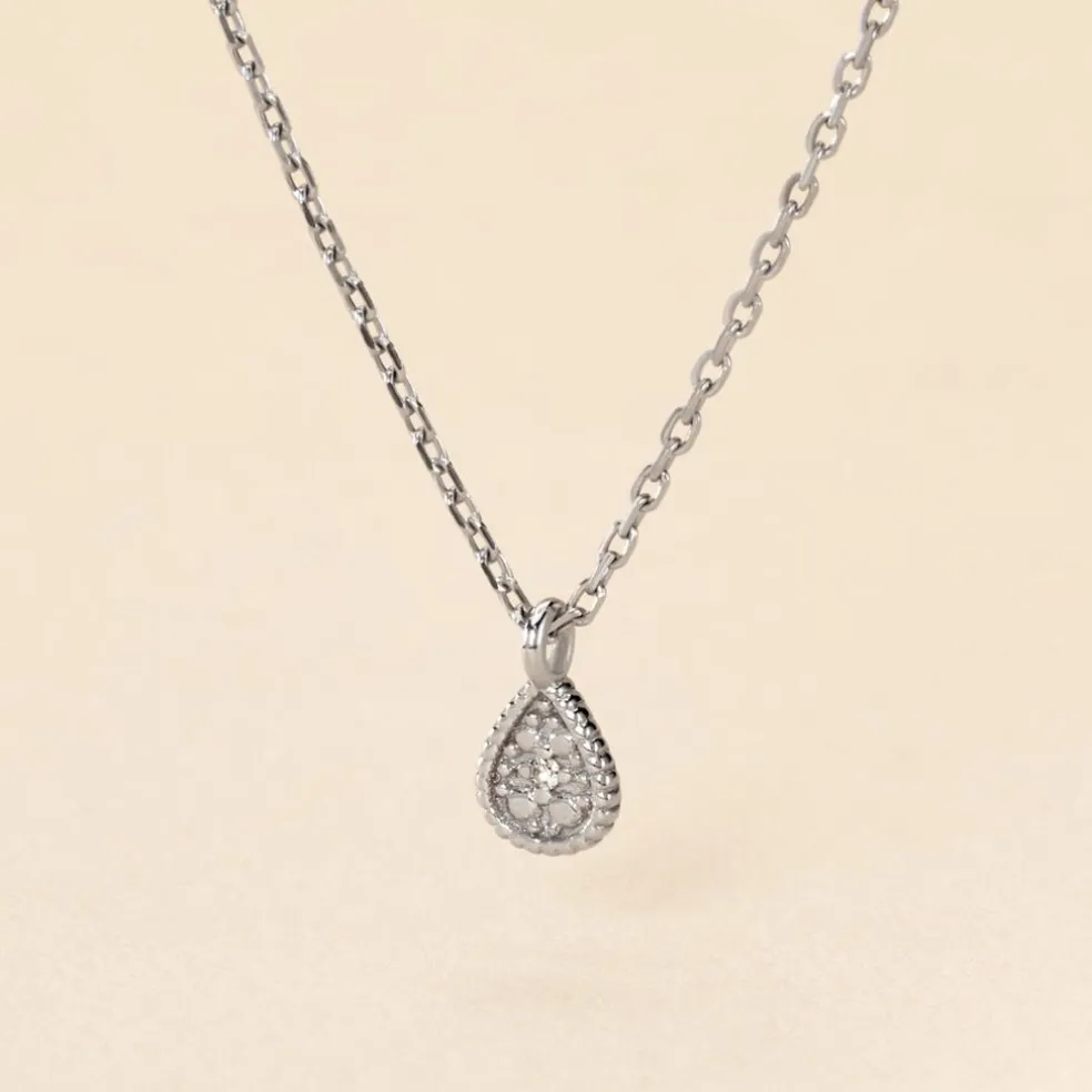 Collier Mon 1er Diamant Or Blanc Diamant