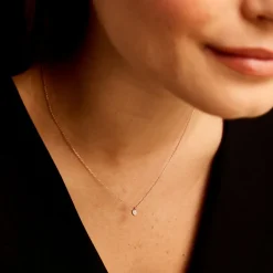 Collier Mon 1er Diamant Or Rose Diamant