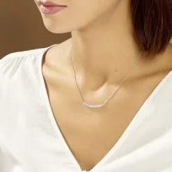 Collier Monique Argent Blanc Oxyde De Zirconium