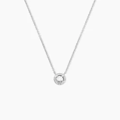 Collier Mori Argent Oxyde De Zirconium