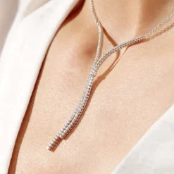 Collier Moscou Or Blanc Diamant