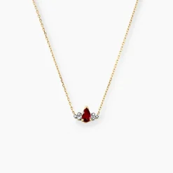 Collier Moss Or Jaune Rubis Diamant