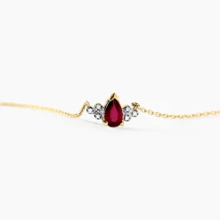 Collier Moss Or Jaune Rubis Diamant