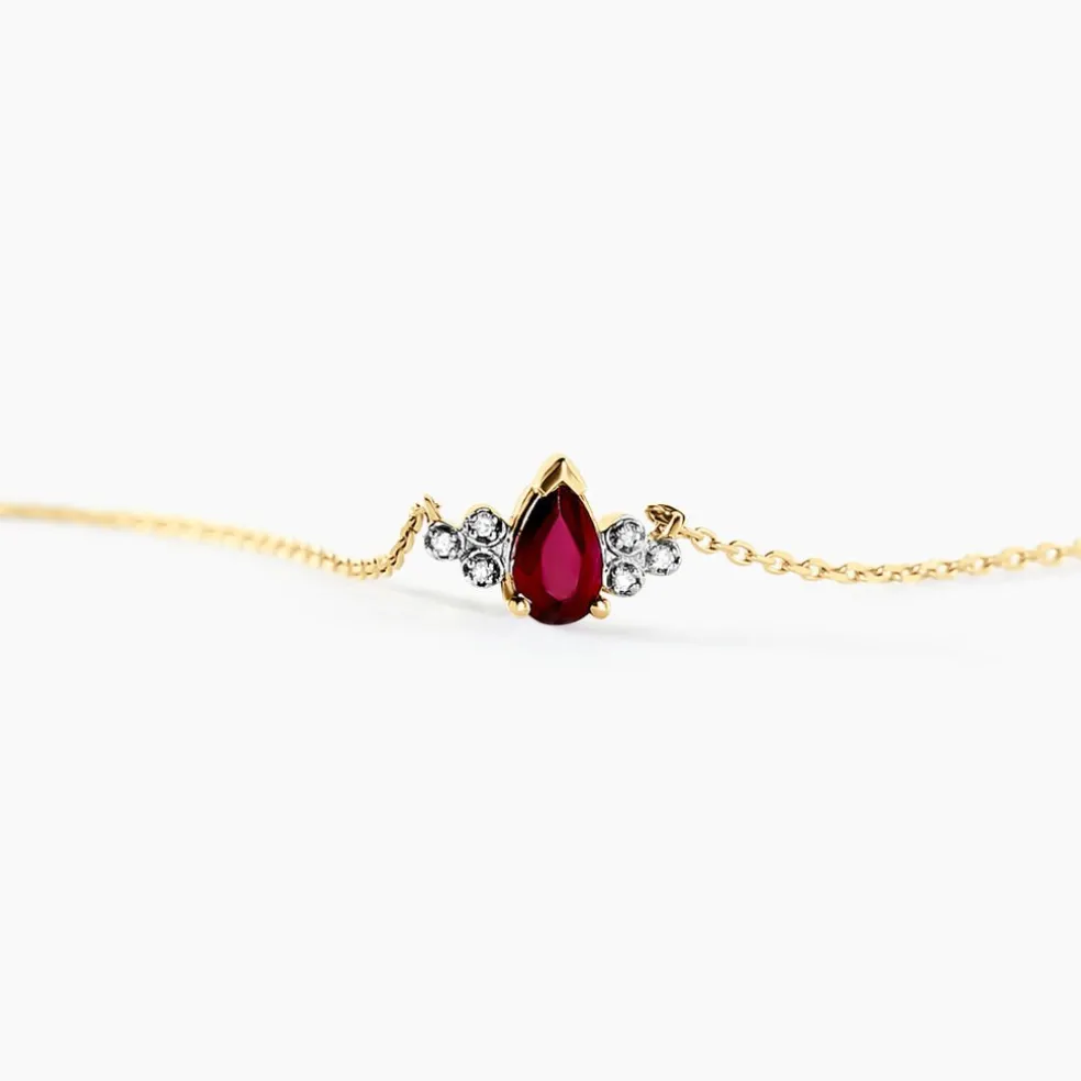 Collier Moss Or Jaune Rubis Diamant