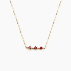 Collier Muhsina Or Jaune Rubis