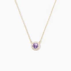 Collier Munira Or Jaune Améthyste Oxyde De Zirconium