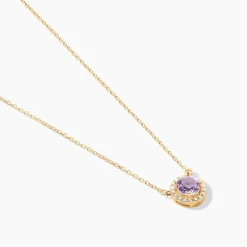 Collier Munira Or Jaune Améthyste Oxyde De Zirconium