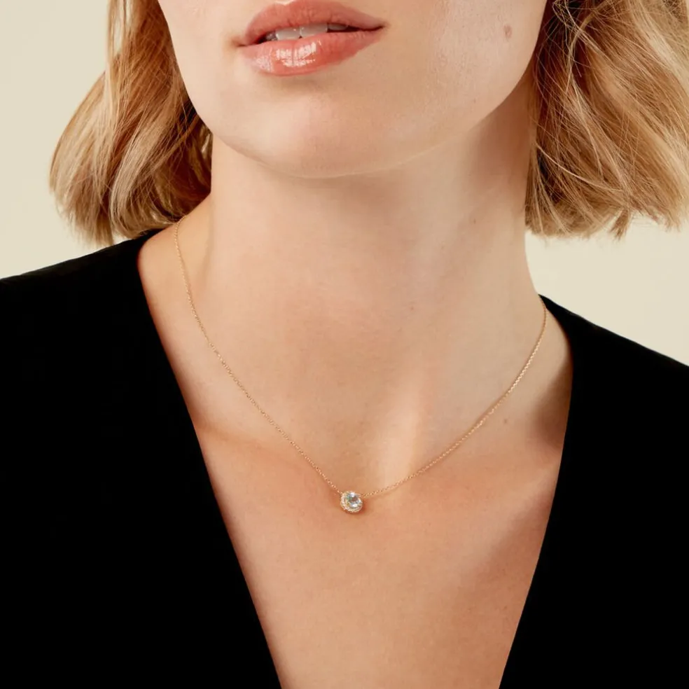 Collier Munira Or Jaune Topaze Oxyde De Zirconium
