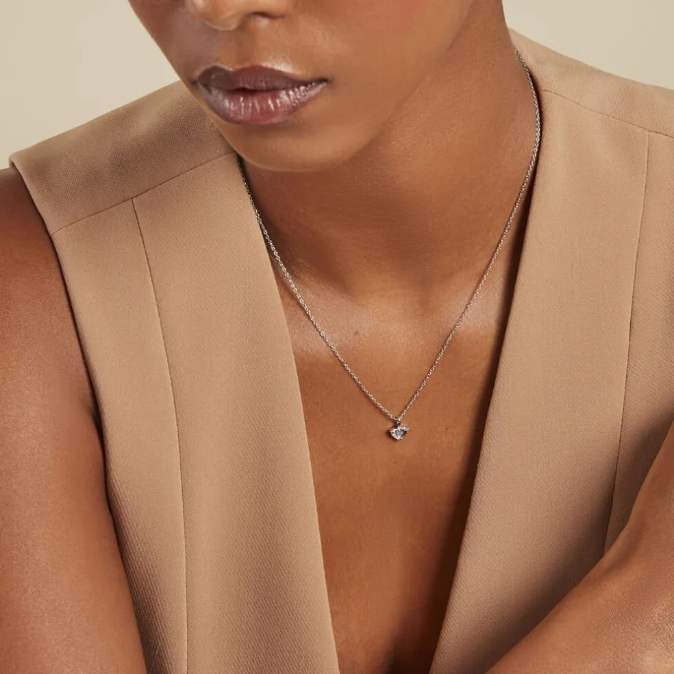 Collier Myhalf Argent Blanc Oxyde De Zirconium