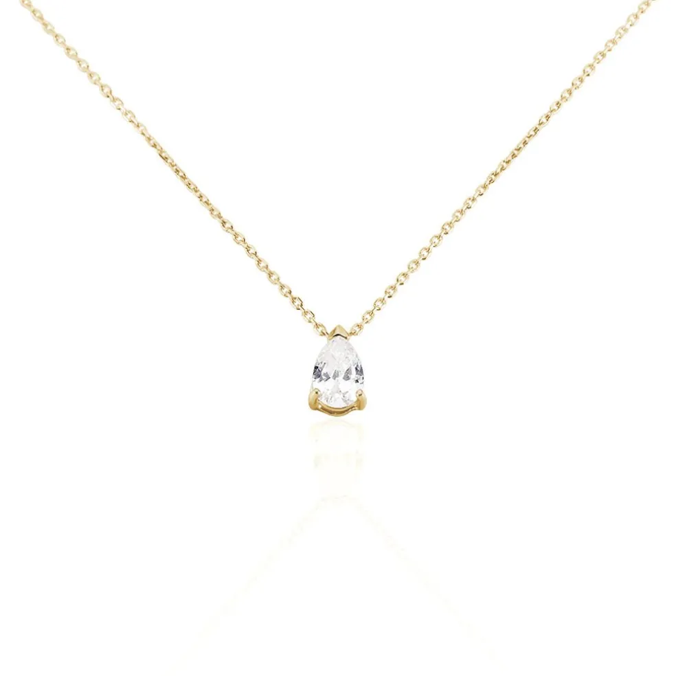Collier Naellya Plaqué Or Jaune Oxyde De Zirconium