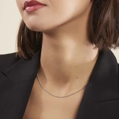 Collier Nahila Argent Blanc