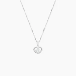 Collier Nalan Argent Blanc Oxyde De Zirconium