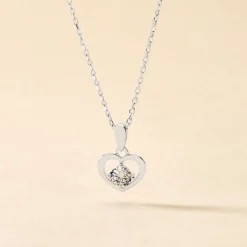 Collier Nalan Argent Blanc Oxyde De Zirconium