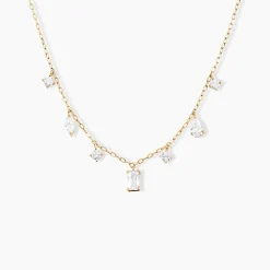 Collier Nanashi Or Jaune Oxyde De Zirconium