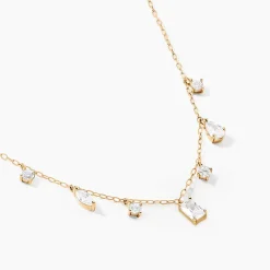 Collier Nanashi Or Jaune Oxyde De Zirconium