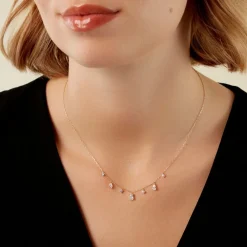 Collier Nanashi Or Jaune Oxyde De Zirconium