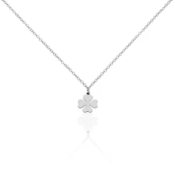 Collier Naomie Argent Blanc