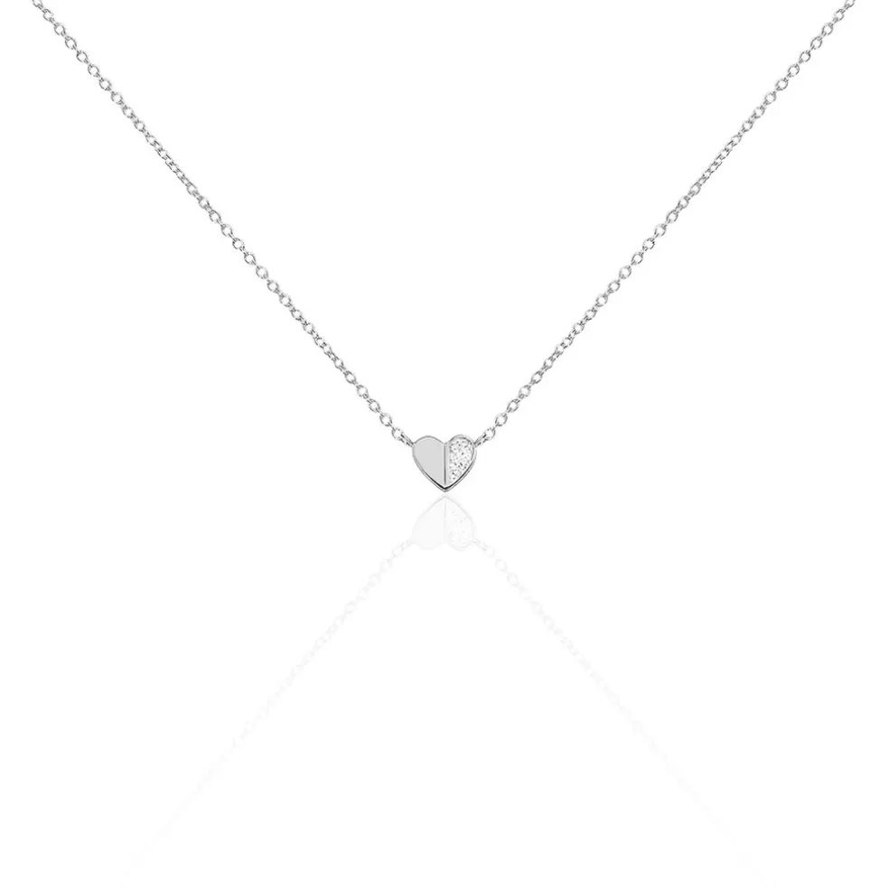 Collier Natacha Argent Blanc Oxyde De Zirconium