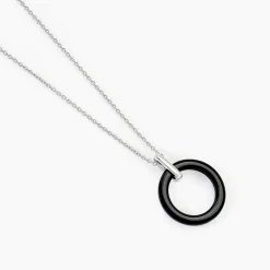 Collier Natacha Cera Argent Blanc Céramique Et Oxyde De Zirconium