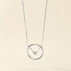 Collier Natalane Or Blanc Diamant