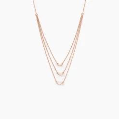 Collier Navette Argent Rose Oxyde De Zirconium