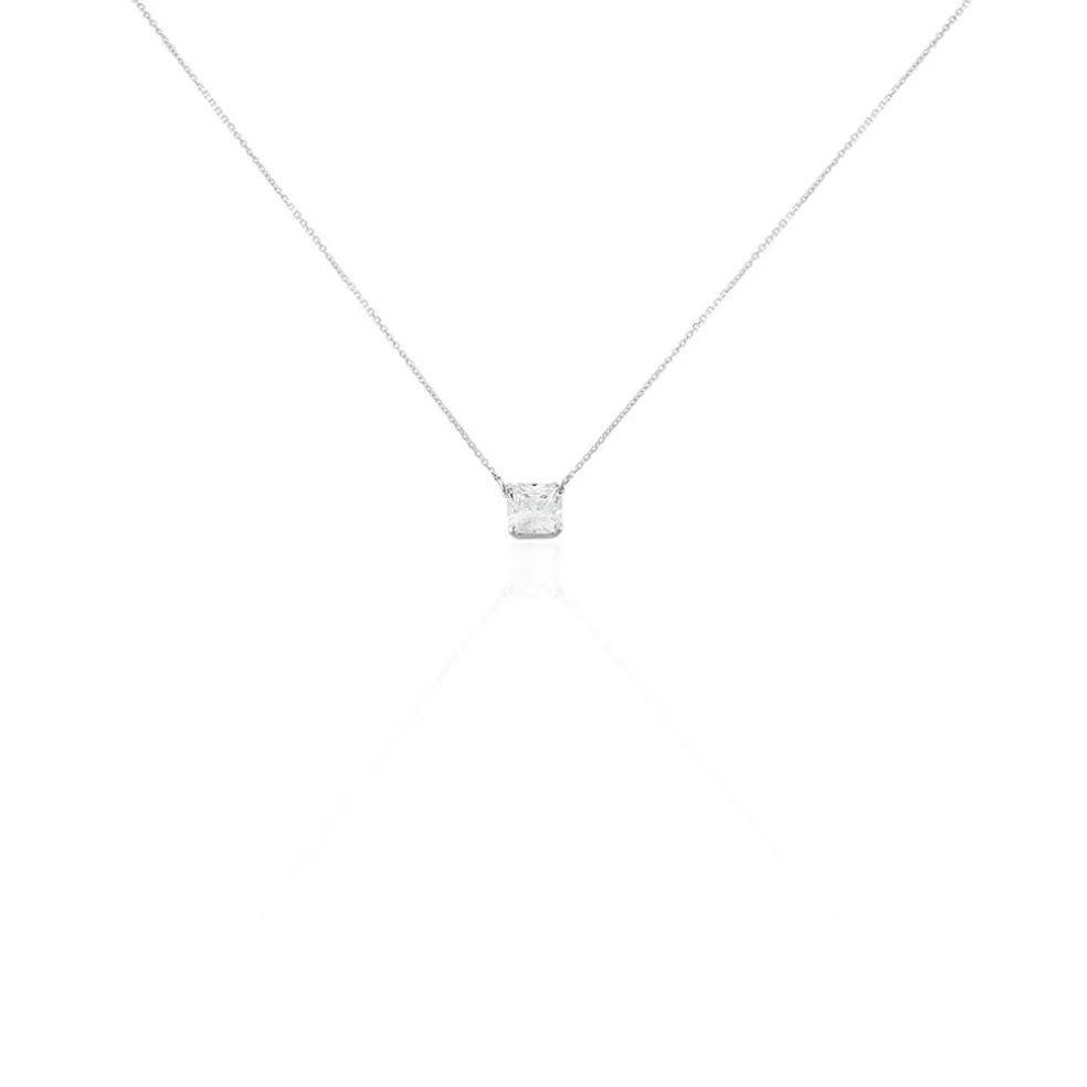 Collier Naziha Or Blanc Oxyde De Zirconium