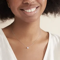 Collier Naziha Or Blanc Oxyde De Zirconium