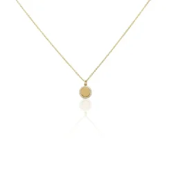Collier Nehemiah Plaque Or Oxyde De Zirconium