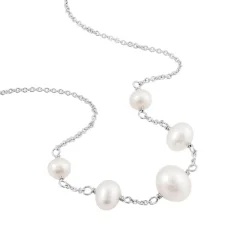 Collier Nephtysae Argent Blanc Perle De Culture