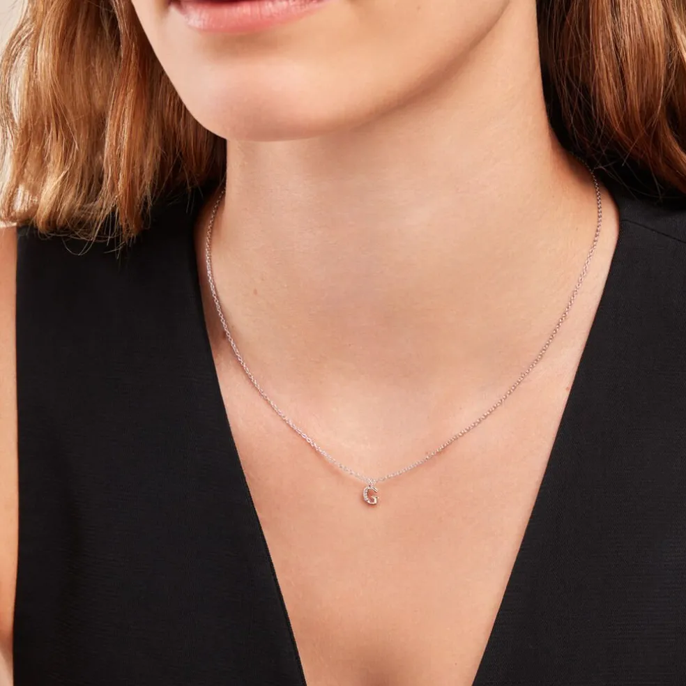 Collier Neruda Argent Blanc Oxyde De Zirconium