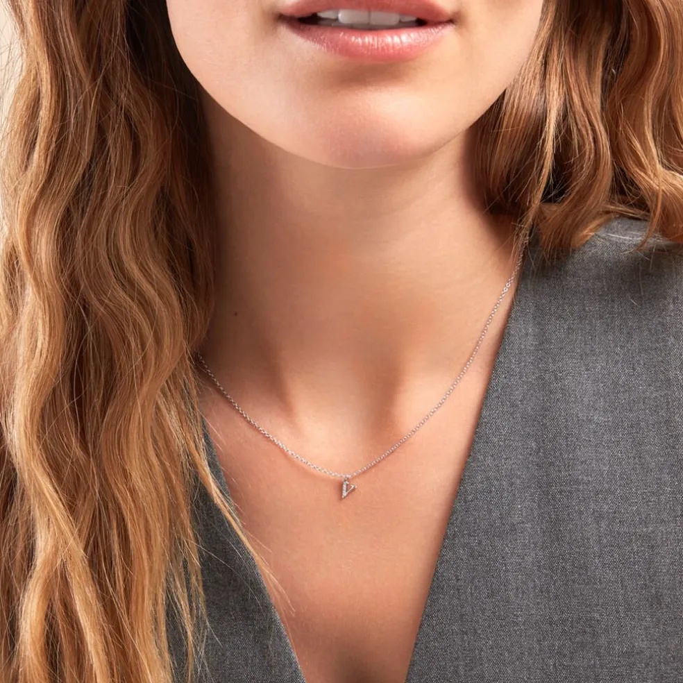 Collier Neruda Argent Blanc Oxyde De Zirconium