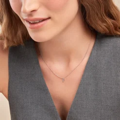 Collier Neruda Argent Blanc Oxyde De Zirconium