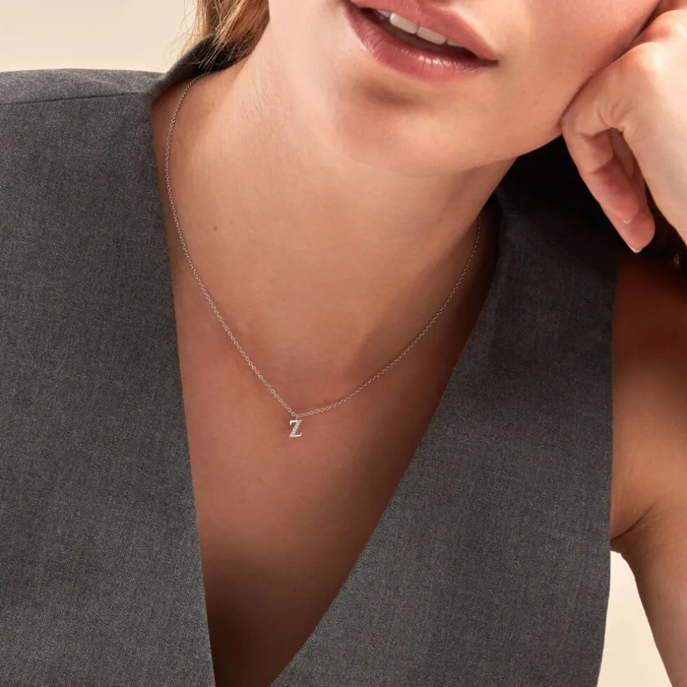 Collier Neruda Argent Blanc Oxyde De Zirconium