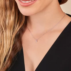 Collier Neruda Argent Blanc Oxyde De Zirconium