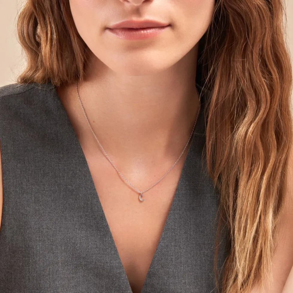 Collier Neruda Argent Blanc Oxyde De Zirconium