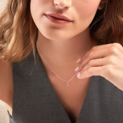 Collier Neruda Argent Blanc Oxyde De Zirconium