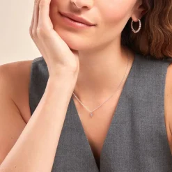 Collier Neruda Argent Blanc Oxyde De Zirconium