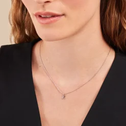 Collier Neruda Argent Blanc Oxyde De Zirconium