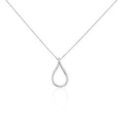 Collier Netta Argent Blanc Oxyde De Zirconium
