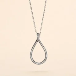 Collier Netta Argent Blanc Oxyde De Zirconium