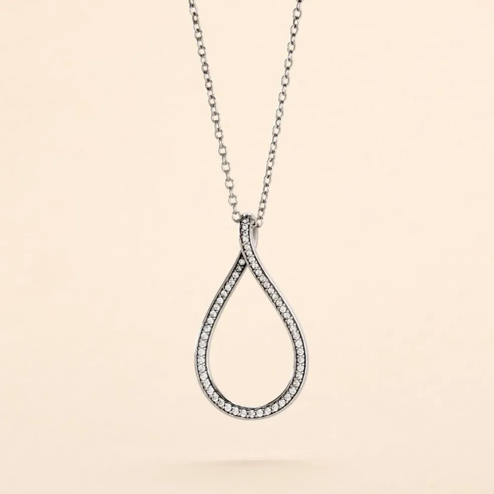 Collier Netta Argent Blanc Oxyde De Zirconium