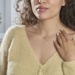 Collier Netta Argent Blanc Oxyde De Zirconium