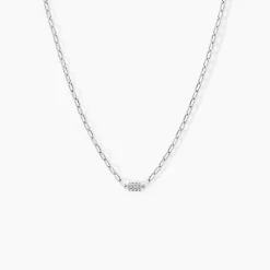 Collier Nexus Argent Blanc Oxyde De Zirconium