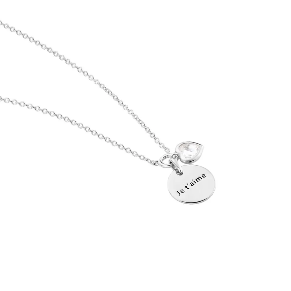 Collier Nikoline Argent Blanc Oxyde De Zirconium