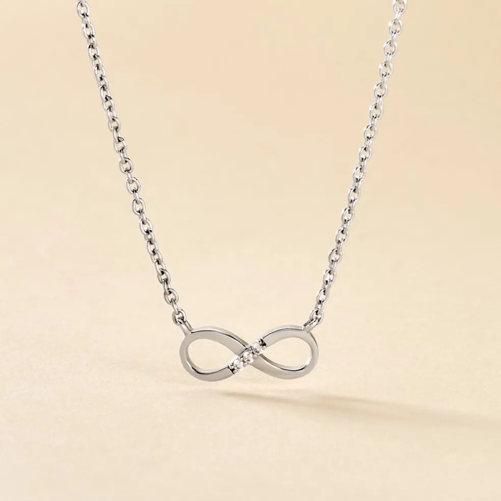 Collier Nohemi Argent Blanc Oxyde De Zirconium